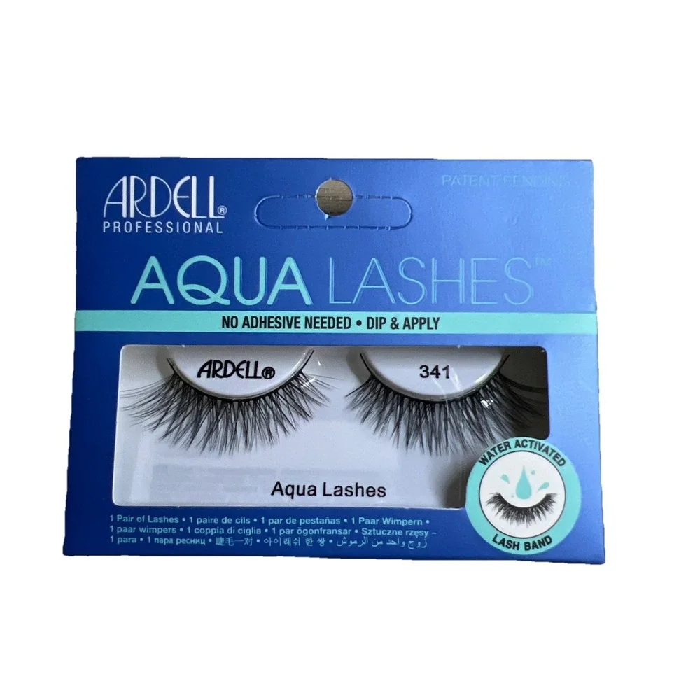 NEW In Box ARDELL False Eyelashes 1 Pair Aqua Lashes Demi Wispies No Glue Needed